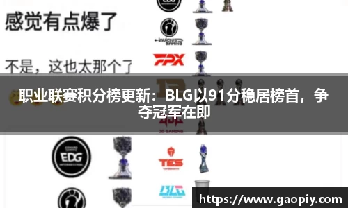 职业联赛积分榜更新：BLG以91分稳居榜首，争夺冠军在即
